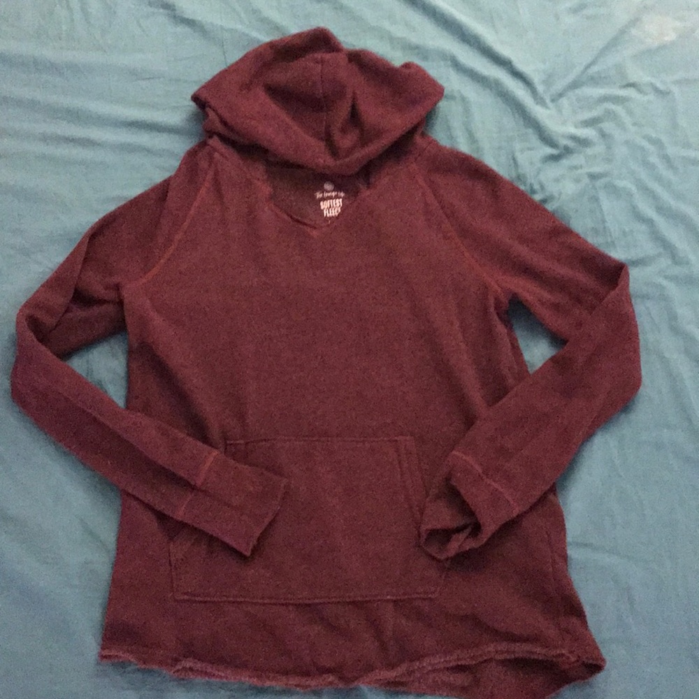 Maroon V neck Sweatshirt